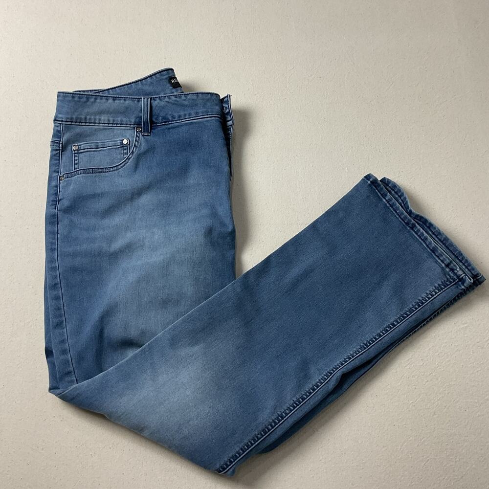 Riders By Lee Mid Rise Slim Boot Denim Jeans Womens 18W